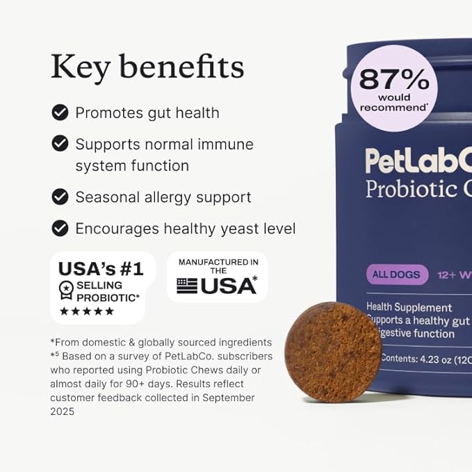 PetLab Probiotics for Dogs – Digestive & Allergy Support