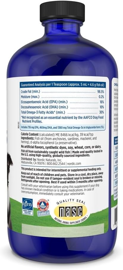 Nordic Naturals Omega-3 Fish Oil for Dogs – 16 oz