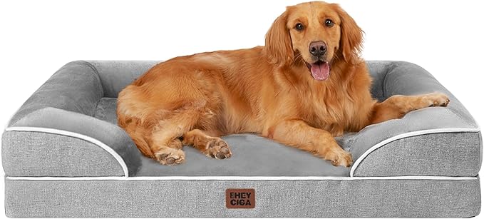 XL Orthopedic Waterproof Dog Bed with Memory Foam