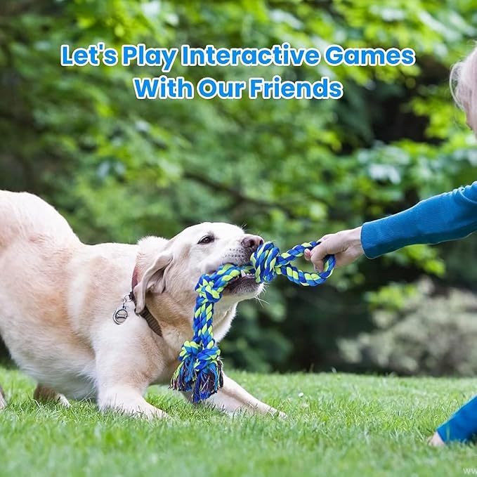 Feeko Heavy Duty Cotton Dog Rope Toys – 2 Pack