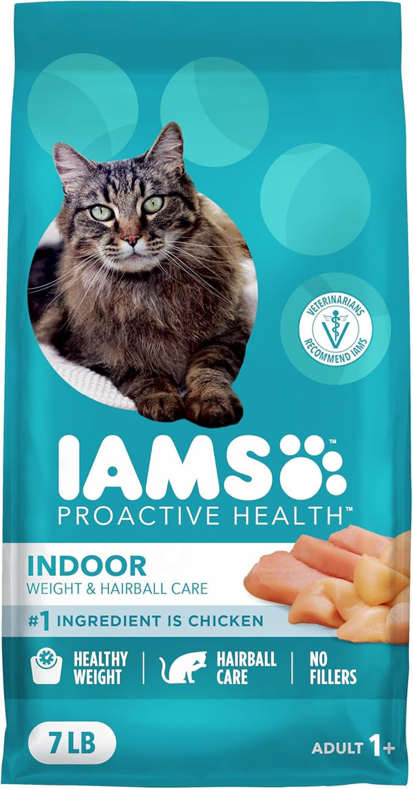 IAMS Indoor Weight Control Cat Food, Chicken & Turkey, 7 lb