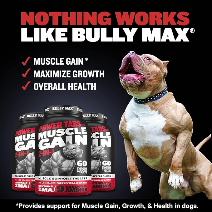 Bully Max 2-in-1 Muscle Builder for Dogs - 60 Tabs