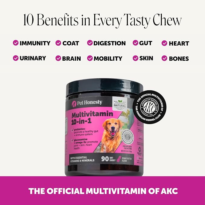 Pet Honesty Multivitamin Dog Supplement – 90 count