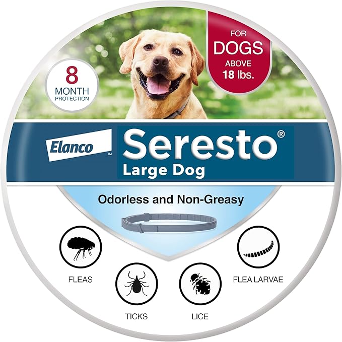 Seresto Large Dog Flea & Tick Collar – 8-Month Protection