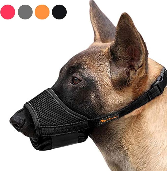 HEELE Breathable Adjustable Dog Muzzle for All Sizes