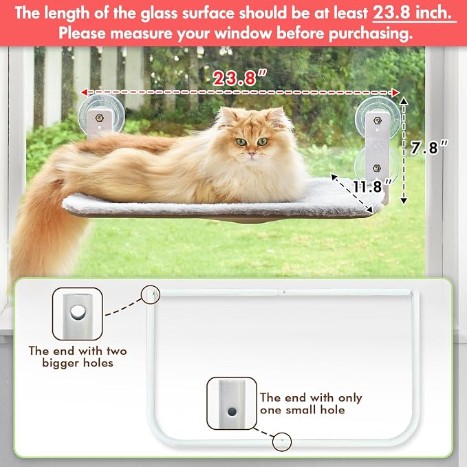 Cordless Cat Hammock with Suction Cups